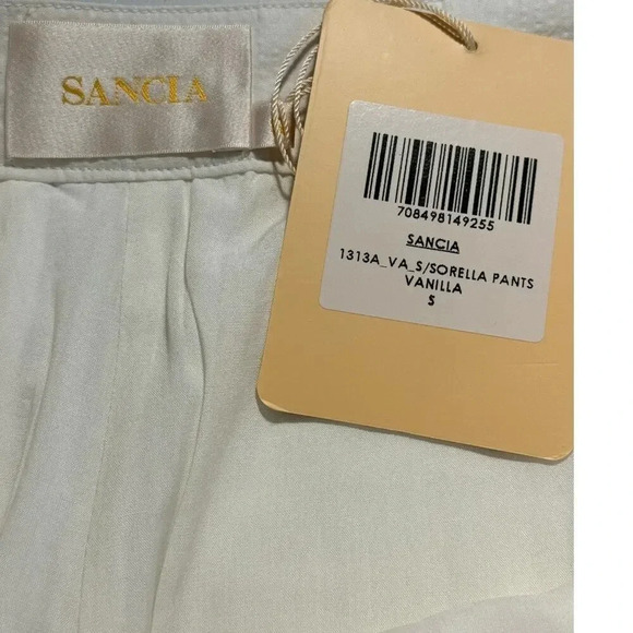 NEW Sancia High-Waisted, Wide-Leg Sorella Pants Cream Size Small‎ NWT - Picture 4 of 8